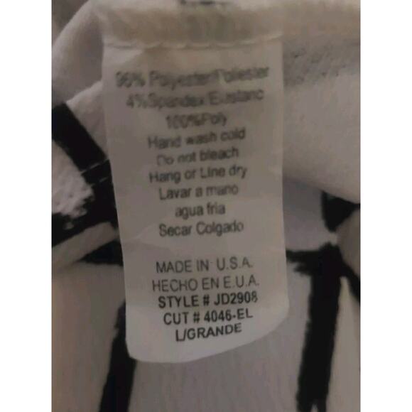 Women's Black And White Dress Office Chic Zip Up Back- M/L Windsor - Picture 4 of 4